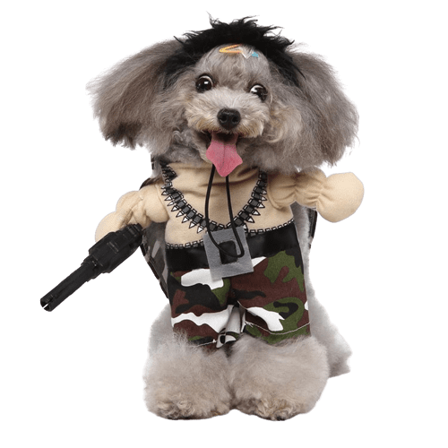 Military Costume for Cats and Dogs Pet Army Outfit