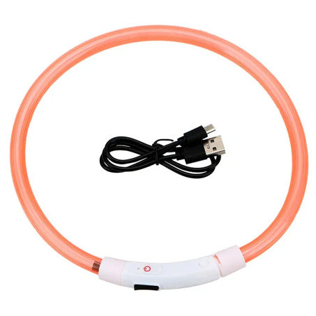 LED Dog Collar Safe Visible Light Up Pet Collar for Night Walks