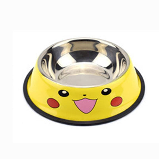 Pikachu Pet Bowl Pokemon Dog Cat Food Water Dish