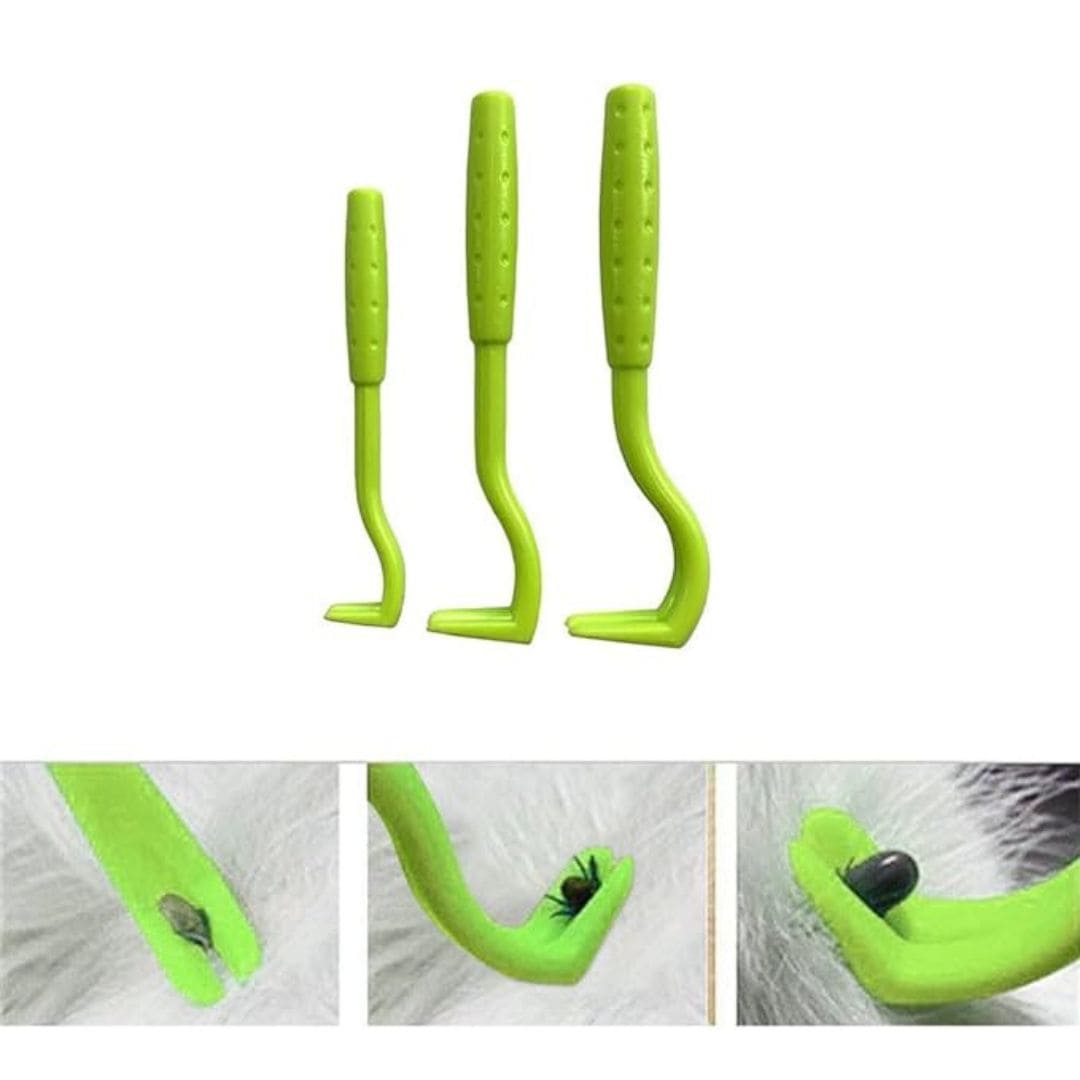 Plastic Tick Remover Tool for Dogs and Cats Pet Flea Tick Removal Device
