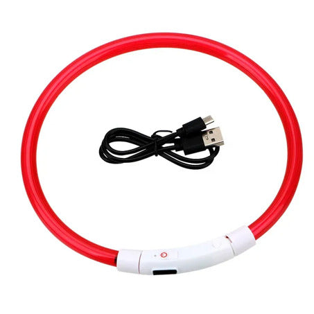 LED Dog Collar Safe Visible Light Up Pet Collar for Night Walks